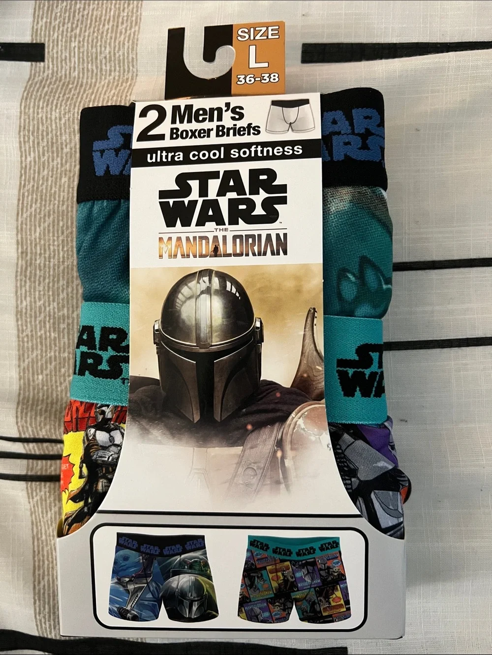 Star Wars The Mandalorian Men’s Boxer Briefs - Teal, Black, Purple